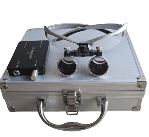Image of K D Surgical LED Dental Loupes Lamp with Head Light & Battery (Magnification: 3.5 X4.20mm)