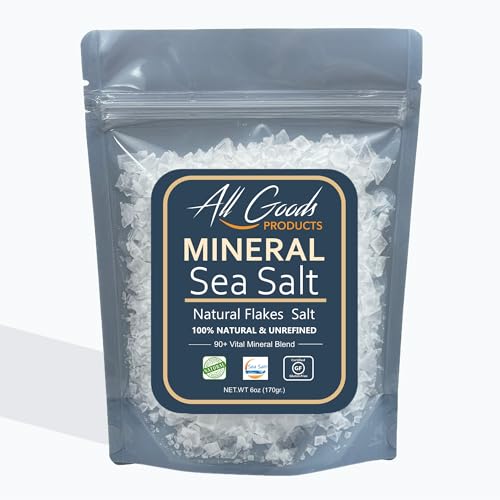 All Goods 6oz Mineral Flaky Sea Salt, From BAJA California, Cooking & Pastry-Grade, Elevate Cookies,...