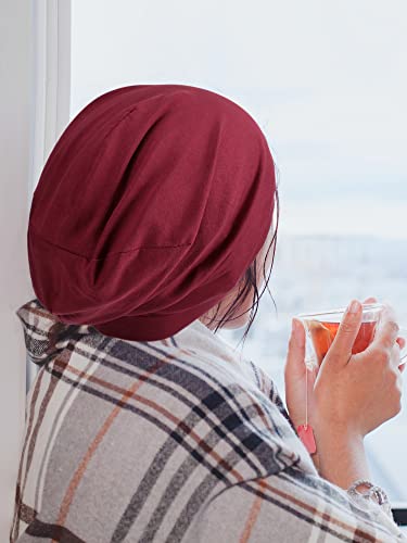 Satinior satijnen gevoerde slaapmuts (3 stuks) slouchy beanie slaapmuts voor vrouwen. - Image 7