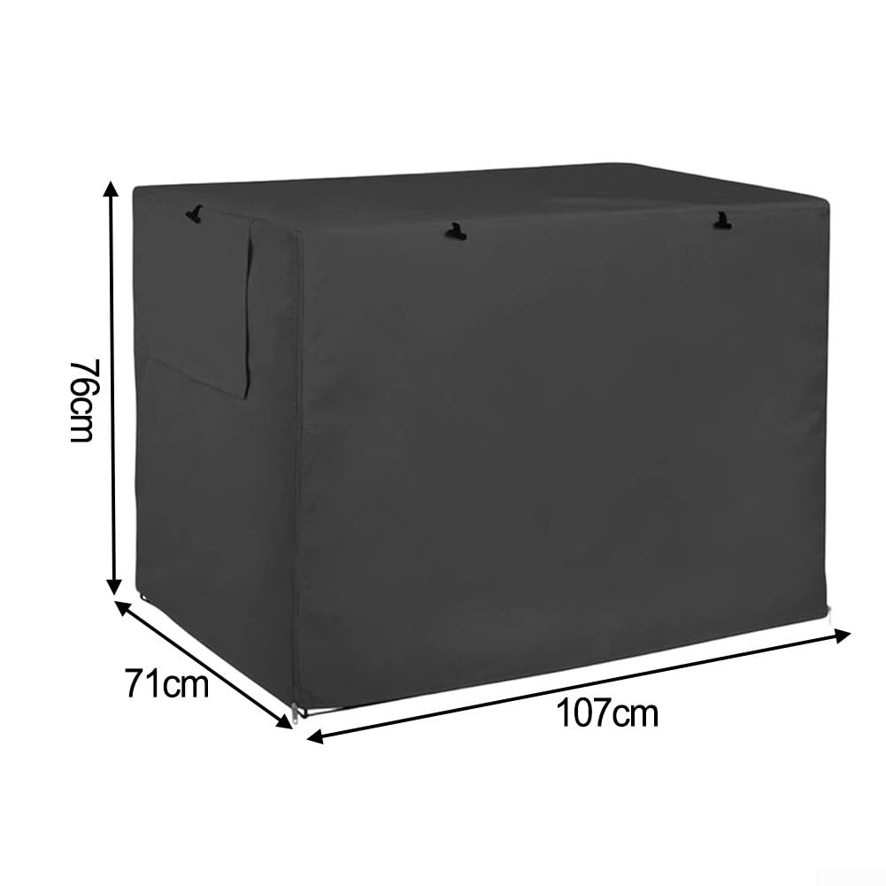 Funda para jaula de perro resistente al agua hecha de tela Oxford 420D para cajas de alambre estándar, incluye solapas de malla para flujo de aire y visibilidad (107 x 71 x 76 cm)