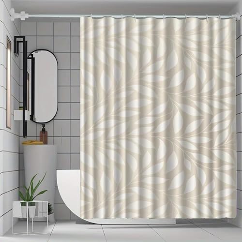 Rideau de douche imperméable feuilles pour éviter l'eau sur le sol - 4