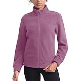 [Gopune] フリースジャケット レディーズ アウトドア ジャケット 保温 ソフトシェル 登山服 コート フルジップ ハイキング トレッキング スポーツウェア 軽量 春秋冬(01パープル M)