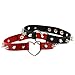 TISDA 2pcs Vintage Collar Gothic Rivet Leather Spiked Heart Necklace Neckband Choker