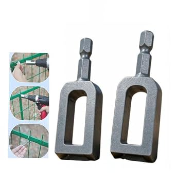 2PCS Electric Drill Wire Twisting Tool, Heavy Duty Wire Twister for Drill with 1/4" Hex Shank, Professional Wire Twisting Tool for Fencing, Rebar Tying, and Construction, Alloy Steel9#+11#