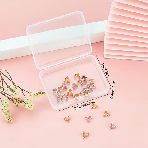 Beebeecraft 40Pcs 2 Colors Pendant Pinch Bails 18K Gold Plated & Platinum Plated Pendant Necklace Charm Clasps For Necklace Jewelry Making #TOP6