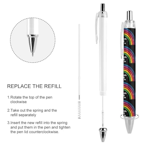 Bolígrafos retráctiles de tinta negra punta fina 0,5 mm redondos Sounds Gay I Am in, 4 uds 4
