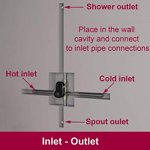 Image of ALTON ALD525, Brass, Concealed Body High Flow Diverter Without Exposed Part Kit, Chrome