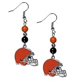 NFL Cleveland Browns Fan Bead Dangle Earrings