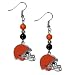 NFL Cleveland Browns Fan Bead Dangle Earrings