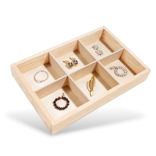 DIMENSIONI PERFETTE - Con una dimensione esterna di 27.5 x 18 x 4 cm (+/- 0.5 cm) e dimensioni del vano di 8 x 8 x 3.5 cm (+/- 0.5 cm) costituisce una scatola perfetta per la conservazione di tutte le cose piccole. bigiotteria. oggetti di valore e giocattoli. Sarà anche un organizer perfetto per l'ufficio.