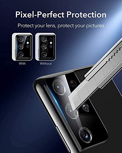 Image of Black Camera Lens Tempered Glass Compatible with Oppo F17 Pro [Anti-Scratch Bubble-Free 9H Hardness Full Camera Lens Protector Tempered Glass-Black