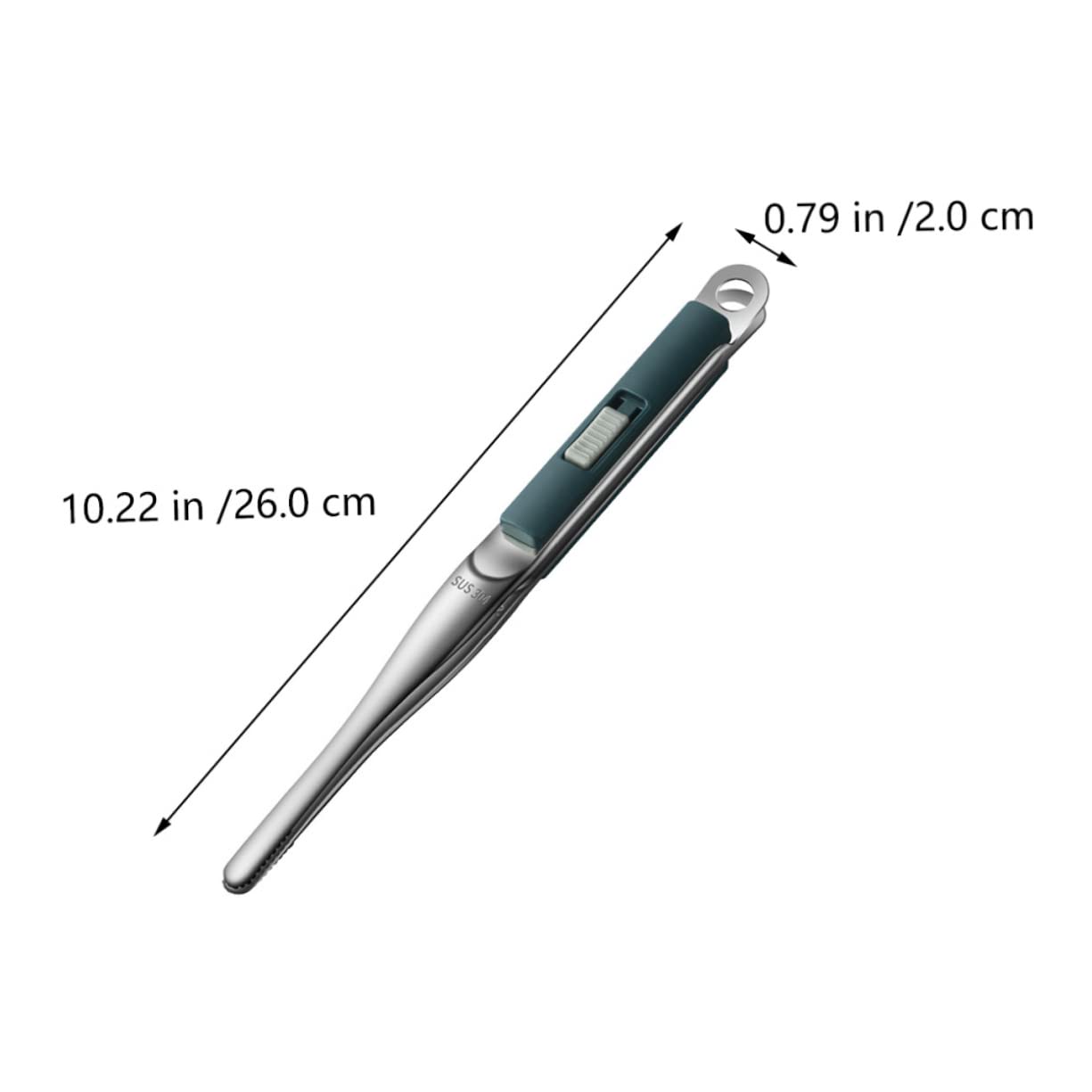 ABOOFAN 1Pc Blue Stainless Steel Food Clip Steak Tong Heat Resistant Meat Clamp for Bbq Grilling and Cooking Lightweight and Easy to Handle for Home Restaurant and Outdoor