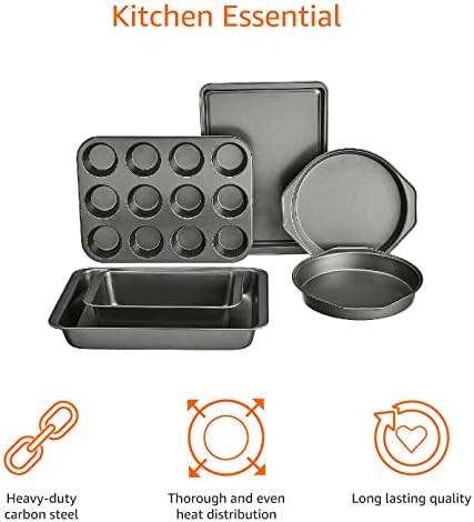 Amazon Basics 6-Piece Nonstick Bakeware Set