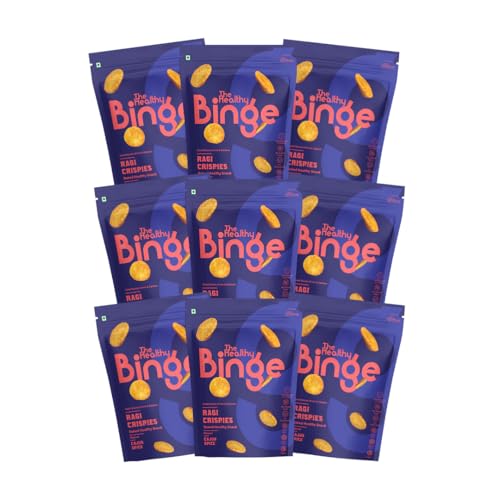 The Healthy Binge Ragi Chips | Cajun Spice| Millet Healthy Snacks | No Palm Oil | Protein Rich| Baked, Not Fried | Snack For Weight Loss | As seen on Shark Tank | 40 g Per Pack | Pack of 9