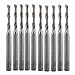 BERWENNY 10pcs 3.175/2 / 12mm 2Flute Carbide Ballnose End Mills Router Bit 12mm Milling Cutter Tools