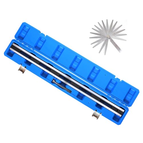 KTTOOL 24 Inch Machinist Precision Steel Straight Edge Tool with Complimentary Feeler Gauges for Checking Cylinder Heads and Engine Blocks