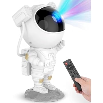 Projetor de Estrelas e Nebulosas Robô Astronauta com Controle Remoto e Temporizador Premium