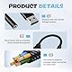 EuAcesry USB A auf 3.5mm Klinke Aux Adapter, USB Stereo Audio Adapter Kabel Externe Soundkarte, für Headset, Lautsprecher, Mikrofon, Laptop, PC - Schwarz (Hinweis: Nicht für TV)