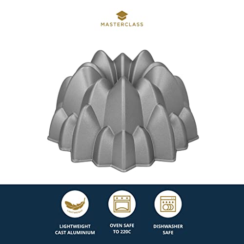 MasterClass Decorative Cake Tin, Non-Stick and Anti-Scratch Cast Aluminium Pan, Decorative Peak Design Cake Mould - Image 2