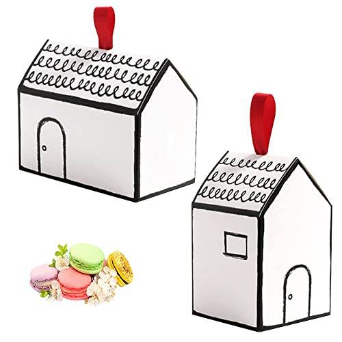 20 Piezas Caja De Embalaje De Regalo, Cajitas Para Regalo Con Etiquetas, Caja De Recuerdos De Boda, Caja Regalo Papel Kraft Blanco, Caja De Dulces Plegable, para Galletas, Pasteles, Postres, Regalos Cover