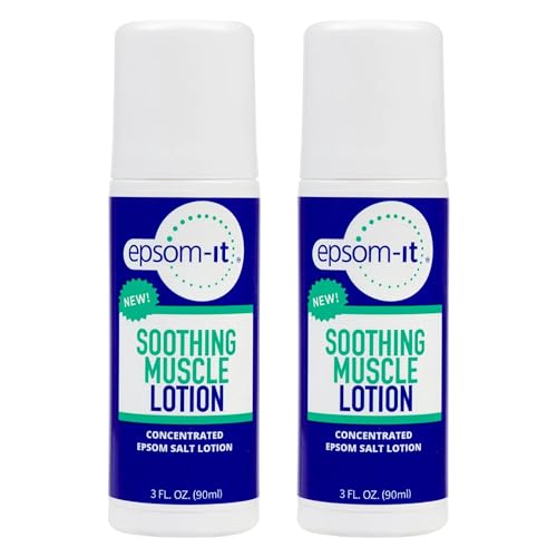 Image of Epsom-It Soothing Muscle Lotion - Roll On Epsom Salt Lotion with Arnica for Muscle Stiffness, Leg, Knees and Feet Discomfort, Topical Magnesium Cream, 3oz, 2-Pack
