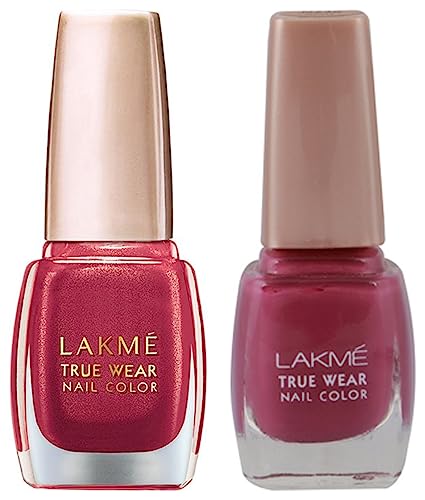 Image of Lakme True Wear Nail Color, Shade N236, 9 ml and Lakme True Wear Nail Color, Shade 506, 9 ml