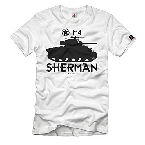 Camiseta Sherman M4 Panzer de Normandía 1944 blanca talla XXL de hombre