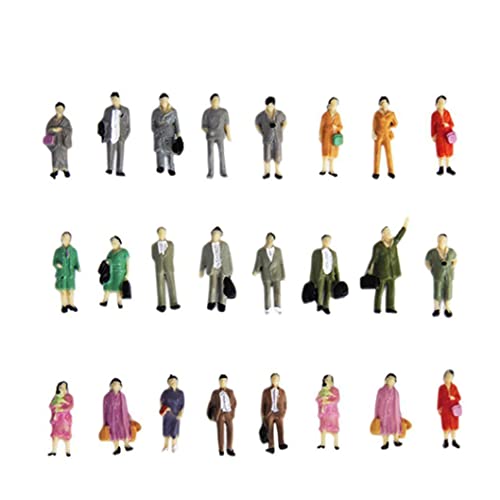 Jorzer Miniatuur Cijfers Mini Mensen Beeldje Kleine Passagiers Standbeeld Hand Geschilderd Kleine Mensen Levensechte Cijfers Staande Diy Desktop Model Ornament 24Pcs - Image 4