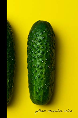 yellow cucumber notes: small lined Cucumber Notebook / Travel Journal to write in