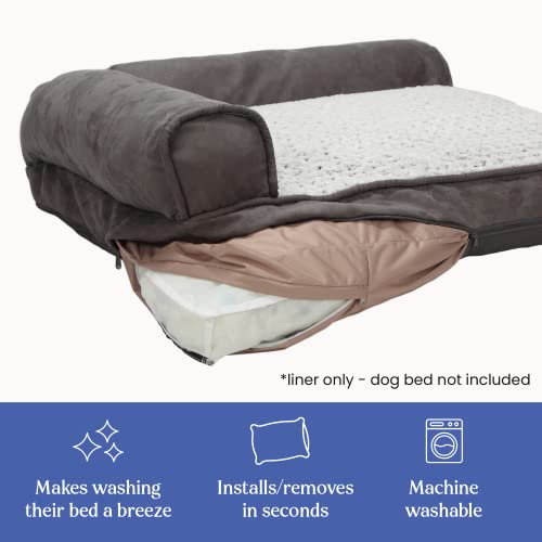 4Knines BLR Dog Bed Liner - Usa Based - Premium Durable Waterproof Heavy Duty Machine Washable Material With Zipper Opening - Round thumb #3