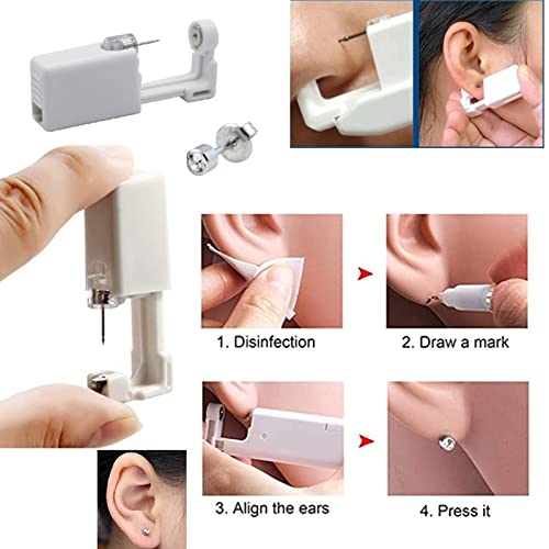 Pimoys 2pcs Painless Ear Piercing Gun Disposable Safety Asepsis Piercing Tool Kit with Ear Studs image 5