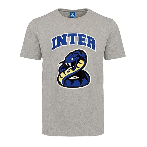 FC Internazionale Milano S.p.A. T-Shirt Adulto, Unisex Adults’ T-Shirt, Grigio Chiaro - Image 3