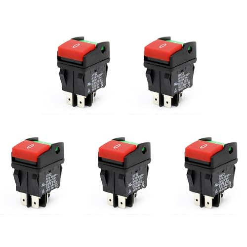 Interrupteur à bouton-poussoir HY52 avec voyant lumineux 4 broches