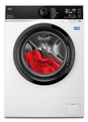 AEG Waschmaschine kompakt, 487 mm Tiefe, 7 kg, Serie 6000 ProSense -Mengenautomatik - Smarte Beladungserkennung, A, Klein, Leise, Nachlegefunktion, Wasserstopp, 1400 U/min, Inverter Motor, LSR6FA75470