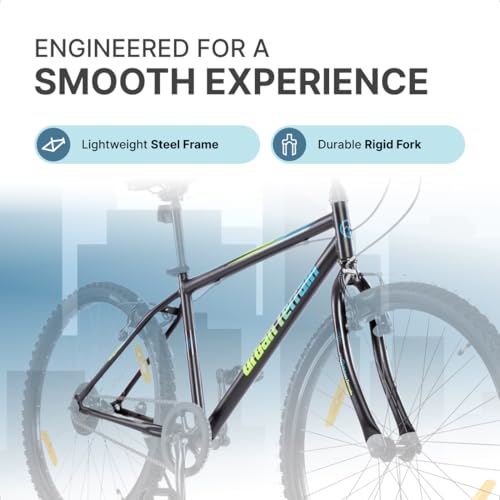 Image of Urban Terrain Maza Cycle /Bicycle Steel City Bike 26 inch Single Speed Bike with Rigid Fork Cycle for Men /Boys | Ideal for 13+ Years,Frame Size : 18 inch, (Blue)