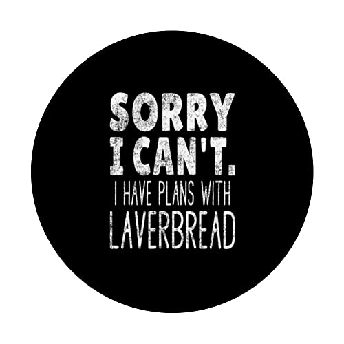 Sorry I Can't I Have Plans With Laverbread PopSockets Swappable PopGrip, Black - Image 3