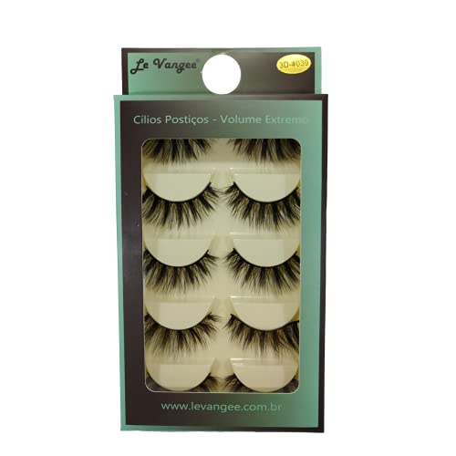 Le Vangee Cílios Postico Premium - 70% Fibra De Seda - 5 Pares - #39 - Ref. 55417