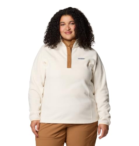 Image of Columbia Womens Benton Springs Half Snap II Pull Over Fleece Jacket, Dark Stone /Canoe /Vintage Blue, 3X