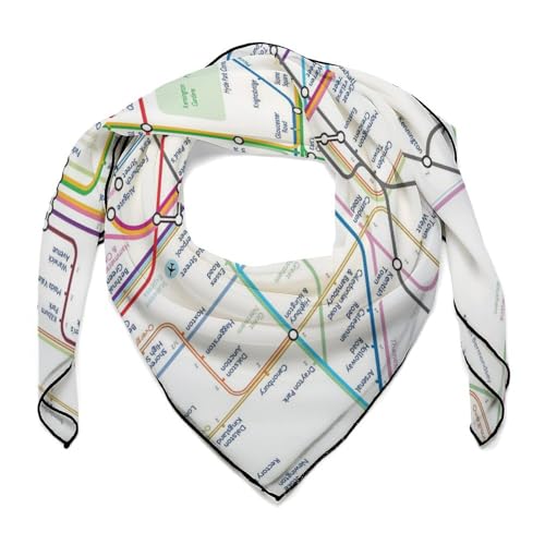 London Tube Map Women's Headband Printed Breathable Lightweight Scarf Square Scarf - Main Image