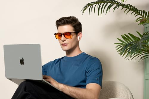 Image of 99.9% Blue Light Blocking Glasses, AR Coating, Computer Screens Gaming for Men Women, Stop Eyestrain, Better Sleep