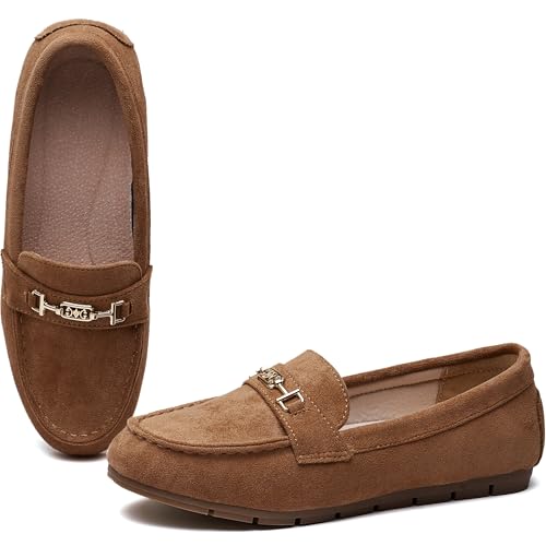 Image of Loafers for Women Comfortable Slip On Flats with Memory Foam Insole for Daily Wearing