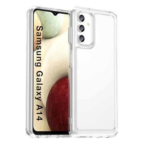 AQ Mobile Funda para Samsung Galaxy A14 5G/4G Transparente Silicona Carcasa Case Antishock Bumper Protección