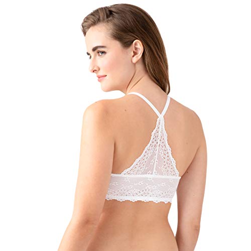 b.tempt'd Women's Inspired Eyelet Front Close Racerback T-Shirt Bra, 9532193
