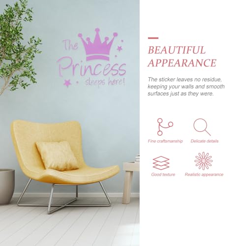 Vinilos decorativos corona para dormitorio y cuarto de niños miniatura 3