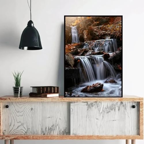 Tableau cascade lumineuse pour créer un salon zen et apaisant