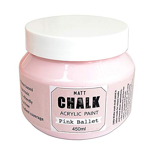 Image of Itsy Bitsy Little Birdie Home Decor Chalk Paint Pink Ballet - 450Ml |Chalk Paint For Wood Furniture, Wall, Home Decor, Glass, Terracotta Pots & Matte Acrylic Chalk Paint | Multi Surface Paint