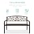 Best Choice Products Outdoor Bench Steel Garden Patio Porch Furniture for Lawn, Park, Deck w/Floral Design Backrest, Slatted Seat - Brown