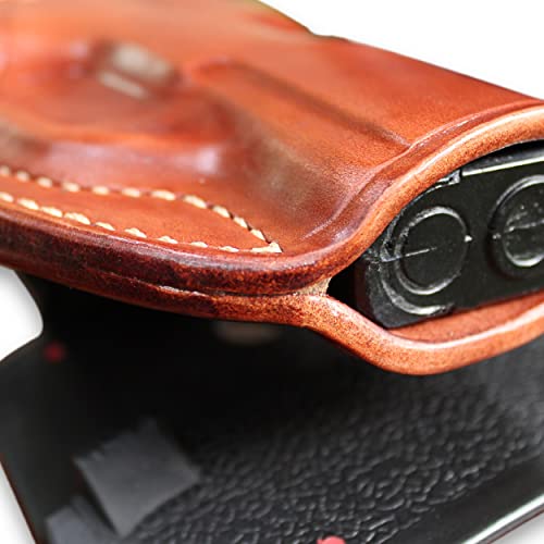 Masc Premium Leather Paddle Holster Fits Standard Sigg P365 With Out Rail 9Mm Micro Compact 3.1''Bbl, Right Hand, Brown #1329# #TOP7