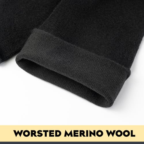 LIXIA Women Non Binding Merino Wool Socks 3/6 Pairs Pack- Wide Calf Good for Circulation - No Compression Warm Breathable3