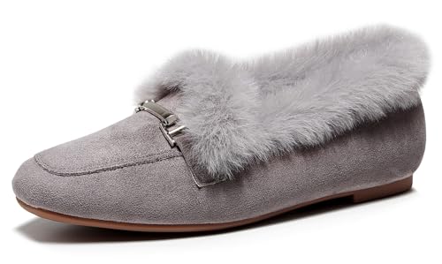 Image of VenusCelia Women's Cozy Furry Flat Shoe